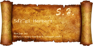 Sági Herbert névjegykártya